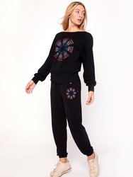 Karma Graphic Viscose Blend Sweatpants