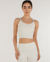 Maia Cloudlux Logo Crop Bra - Off White