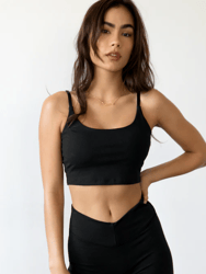 Melanie Crop Bra - Metropolis Black