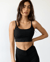 Melanie Crop Bra - Metropolis Black