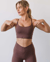 Melanie Crop Bra - Brown Walnut