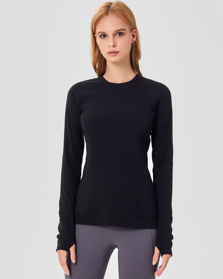 Morning Glory Coziplex™ Long Sleeve - Cozy Black