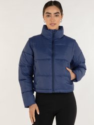On The Go Puffer Convertible Jacket Vest - Electric Blue