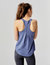 Pinch Me Pleated Racerback Tank - Blue steel