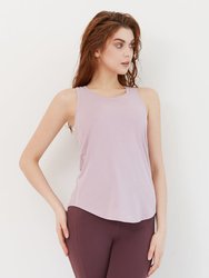 Pinch Me Pleated Racerback Tank - Stone mauve