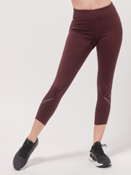 Ready And Go Reflective Laser Cut Ventiflo™ Leggings 23" - Maroon