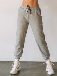 Rebody Lifestyle Sweatpants - Heather Grey/White