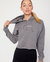 Rebody Logo Fleece Crop Hoody - Heather Grey