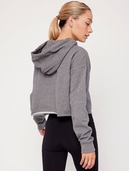 Rebody Logo Fleece Crop Hoody