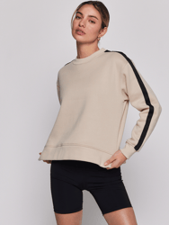 Sideline Fleece Sweatshirt - Sand/Black