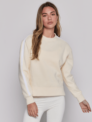 Sideline Fleece Sweatshirt - Bone/White