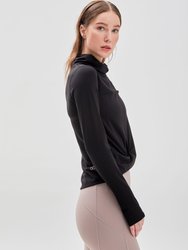 Turtle- Cowl Neck Coziplex™ Long Sleeve - Cozy Black