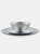 AURA 12 Pc Dinnerware Set - Silver Gilded