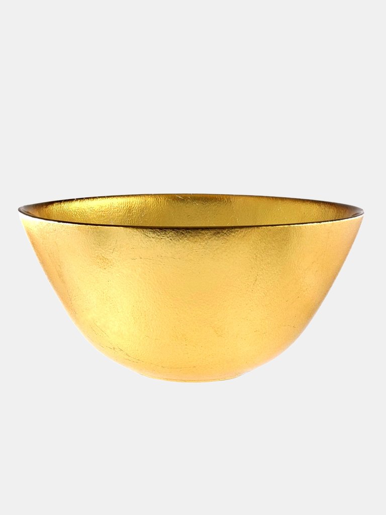 AURA Set/4 8" Salad Bowls - Gold Gilded