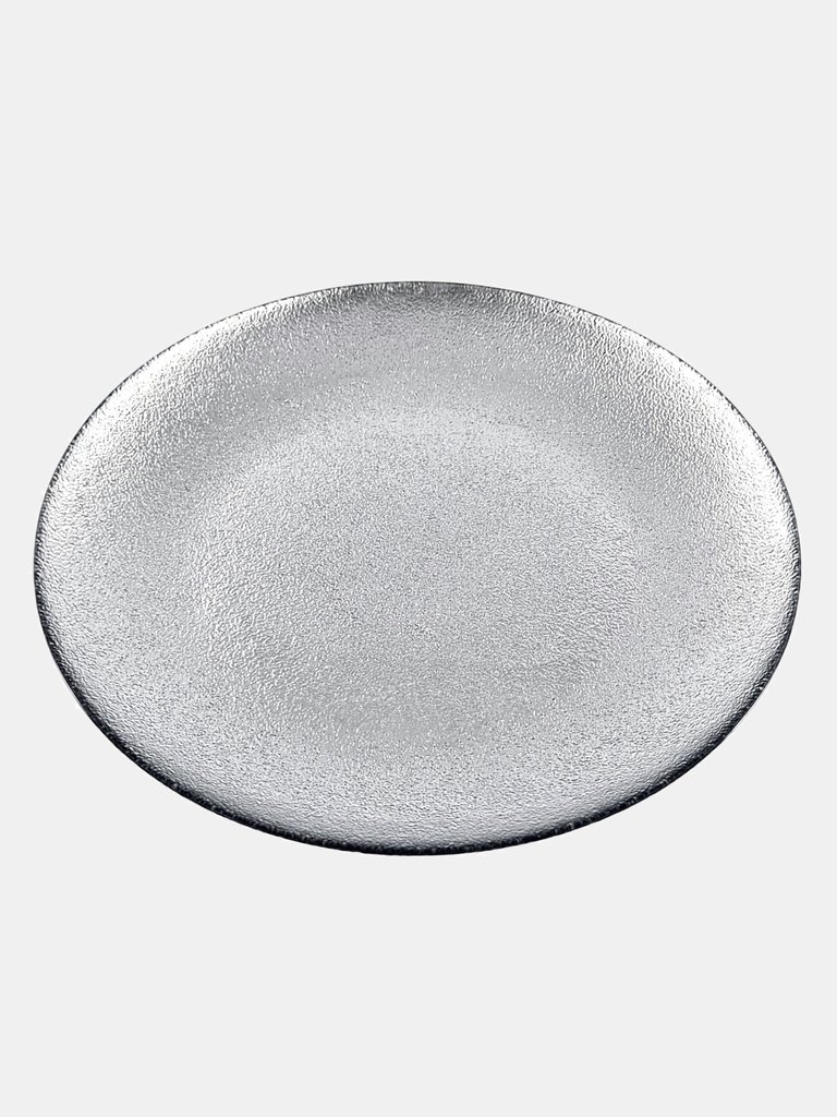 AURA Set/4 8.25" Salad Plates - Silver Gilded