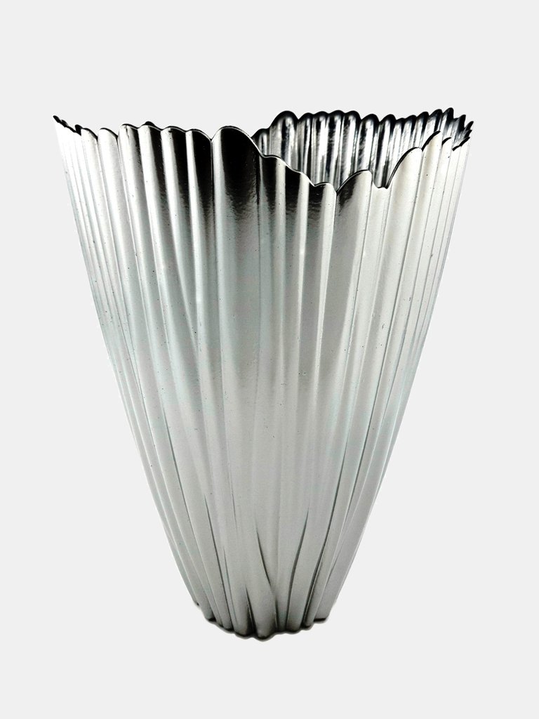 CORAL 12" Vase - Silver