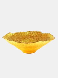 CORAL 14" Centerpiece Bowl - Gold Gilded