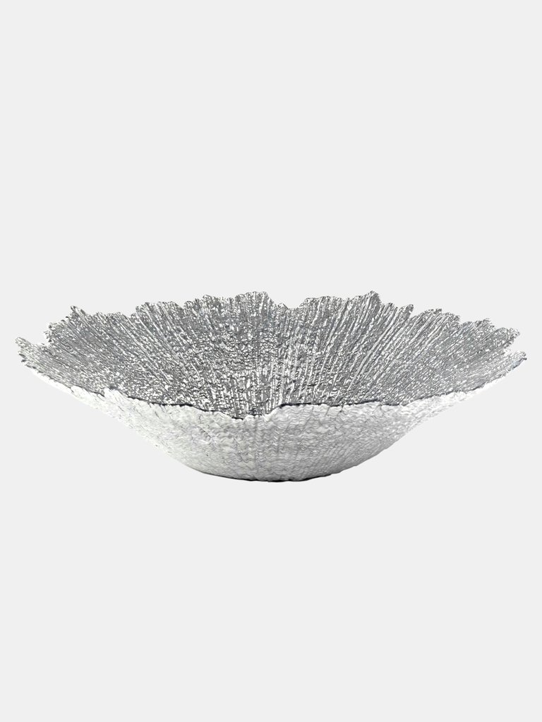 CORAL 16" Centerpiece Bowl - Silver Gilded