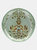 Damask Set/4 6.5" Gilded Glass Canapé Plates - Turquoise Gold