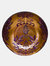 Damask Set/4 7.5" Gilded Glass Deep Plates - Orange Purple