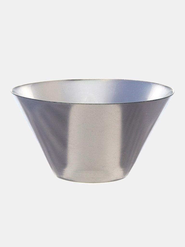 Doré 11" Glass Serving Bowl - Silver