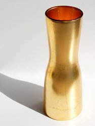 Doré 12" Gilded Glass Hourglass Vase