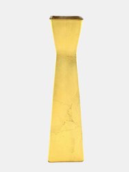 Doré 12" Gilded Glass Square Vase - Gold