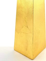 Doré 12" Gilded Glass Square Vase