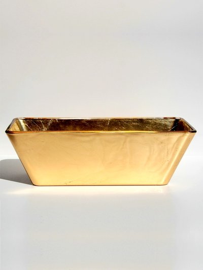 Red Pomegranate Collection Doré 13" Gilded Glass Rectangular Bowl product