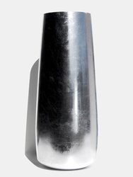 Doré 18" Gilded Glass Zen Vase - Silver