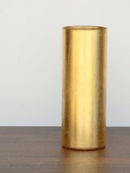 Doré Set/12 10" Gilded Glass Cylinder Vases