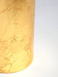 Doré Set/12 9" Gilded Glass Cylinder Vases