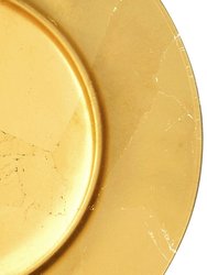 Doré Set/4 10" Gilded Glass Dinner Plates