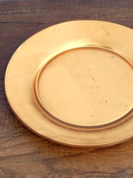 Doré Set/4 7" Gilded Glass Salad Plate