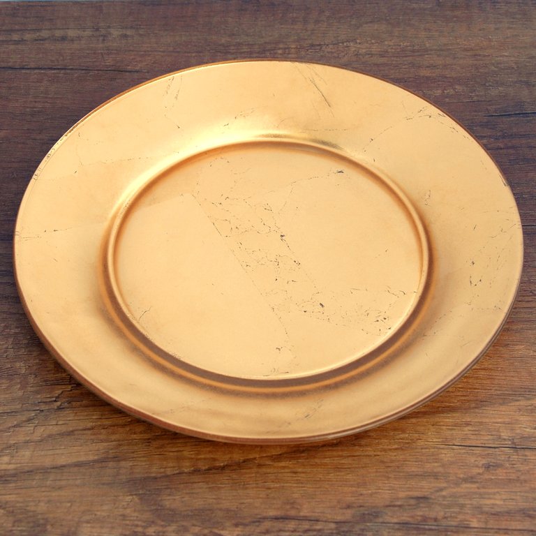 Doré Set/4 7" Gilded Glass Salad Plate