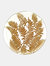 Fern Set/12 13" Charger Plates - Clear/Gold