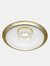 Linen 15.5" Chip and Dip Platter - Clear/Gold