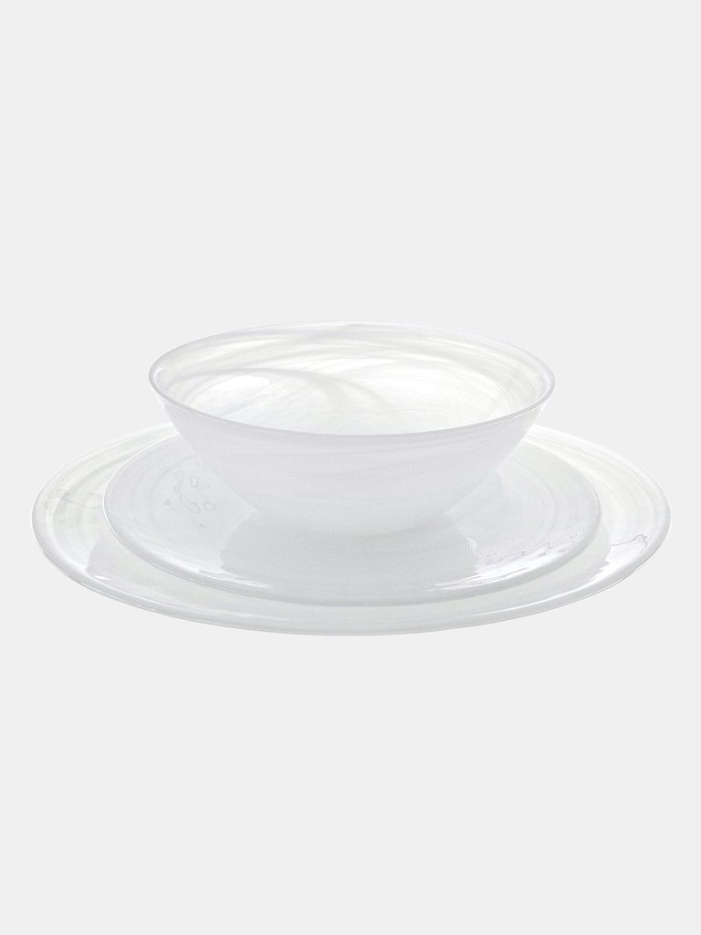 NUAGE 12PC Dinnerware Set - Ivory White