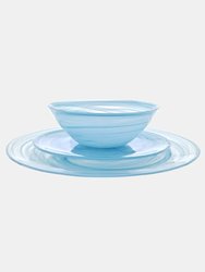 NUAGE 12PC Dinnerware Set - Aqua Blue