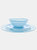 NUAGE 12PC Dinnerware Set - Aqua Blue