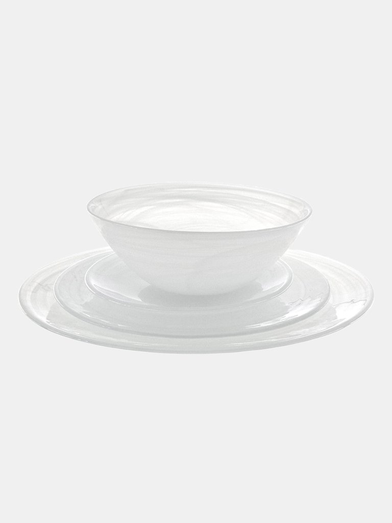NUAGE 16PC Dinnerware Set - Ivory White