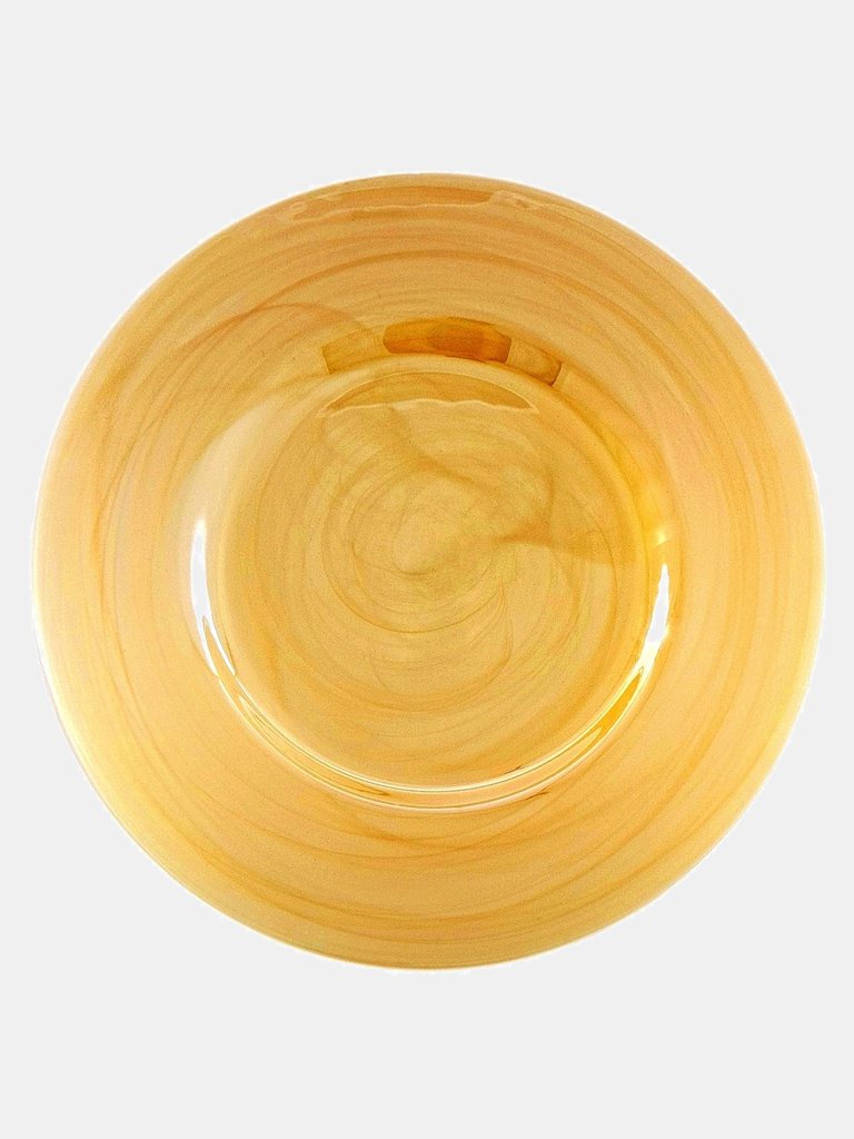 NUAGE Set/4 13" Charger Plates - Iridescent Amber