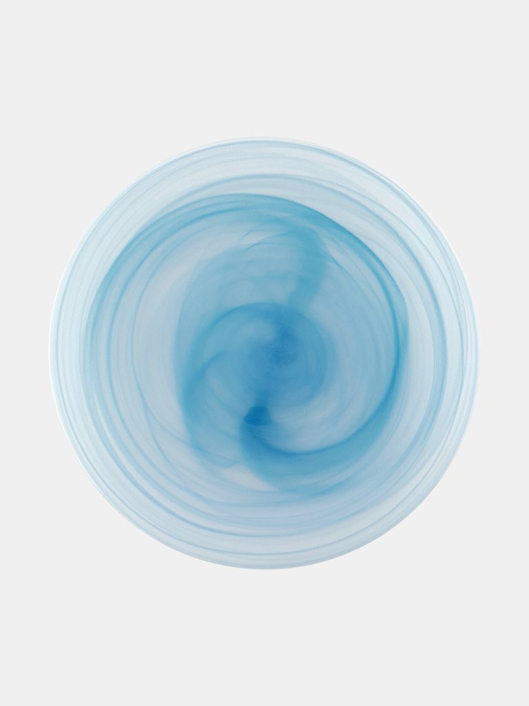 Nuage Set/4 8" Salad Plates - Aqua Blue