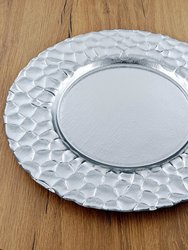 Rocher Set/12 13" Charger Plates - Silver