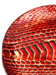 Snakeskin Set/4 6.5" Gilded Glass Canapé Plates