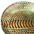 Snakeskin Set/4 6.5" Gilded Glass Canapé Plates