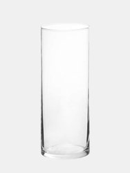 Vitra 9" Glass Cylinder Vases - Clear