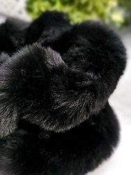Black Fluffy Oversized Scrunchy