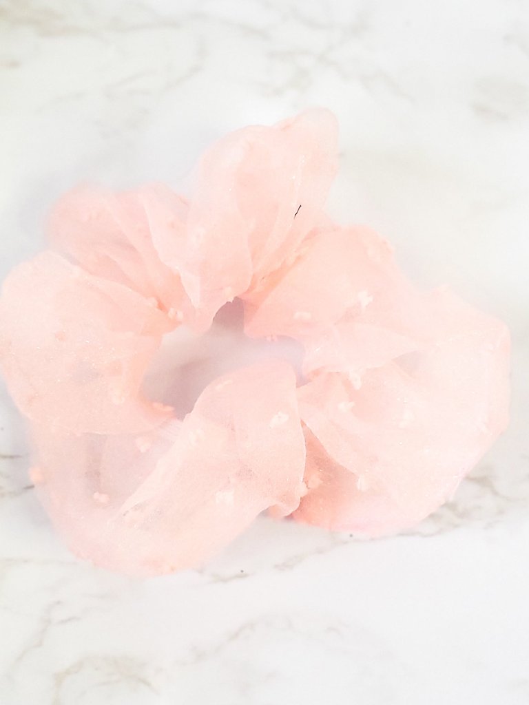 Cotton Candy Pink Scrunchy - Pink