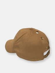 Hidden Messy Bun Baseball Cap - Tan Suede